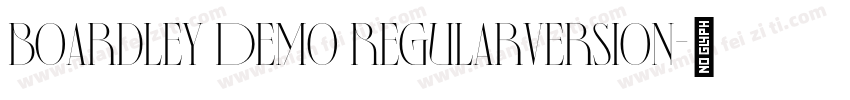Boardley Demo RegularVersion字体转换